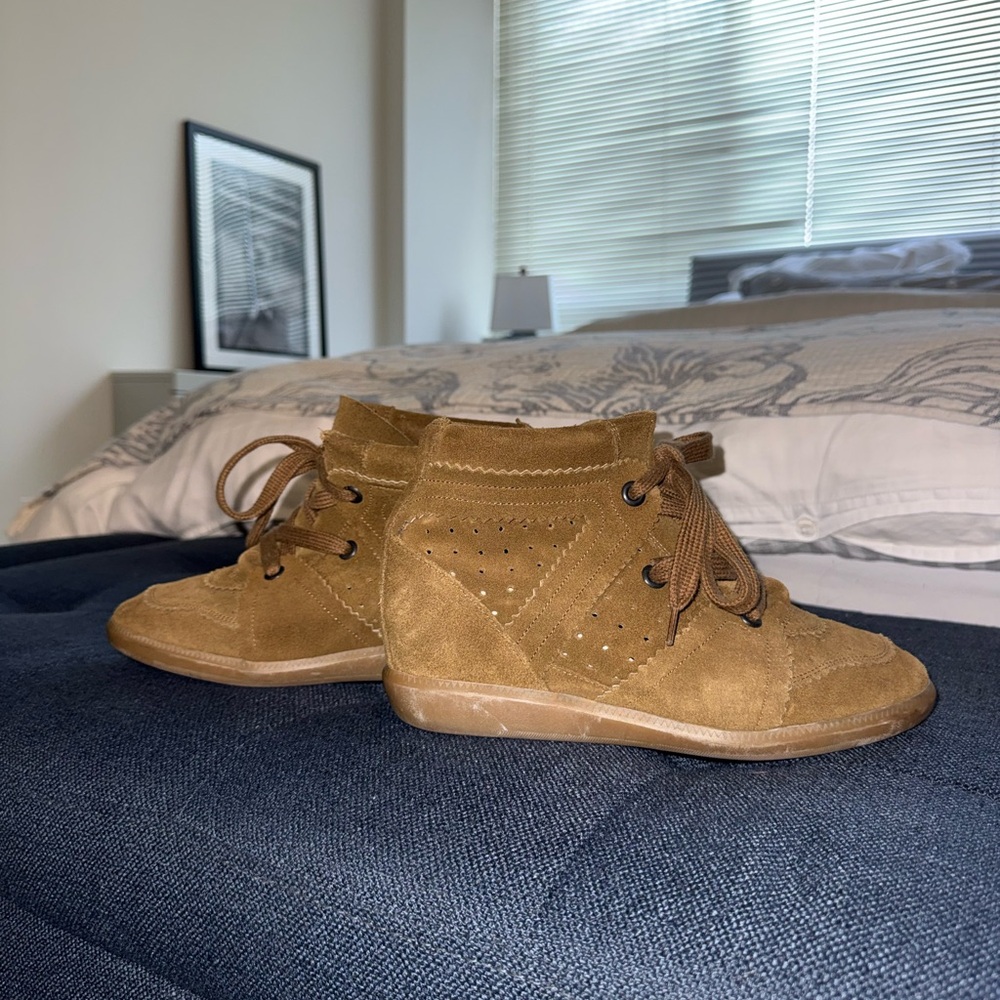 Isabel Marant Wedge Sneaker Boots - Brown